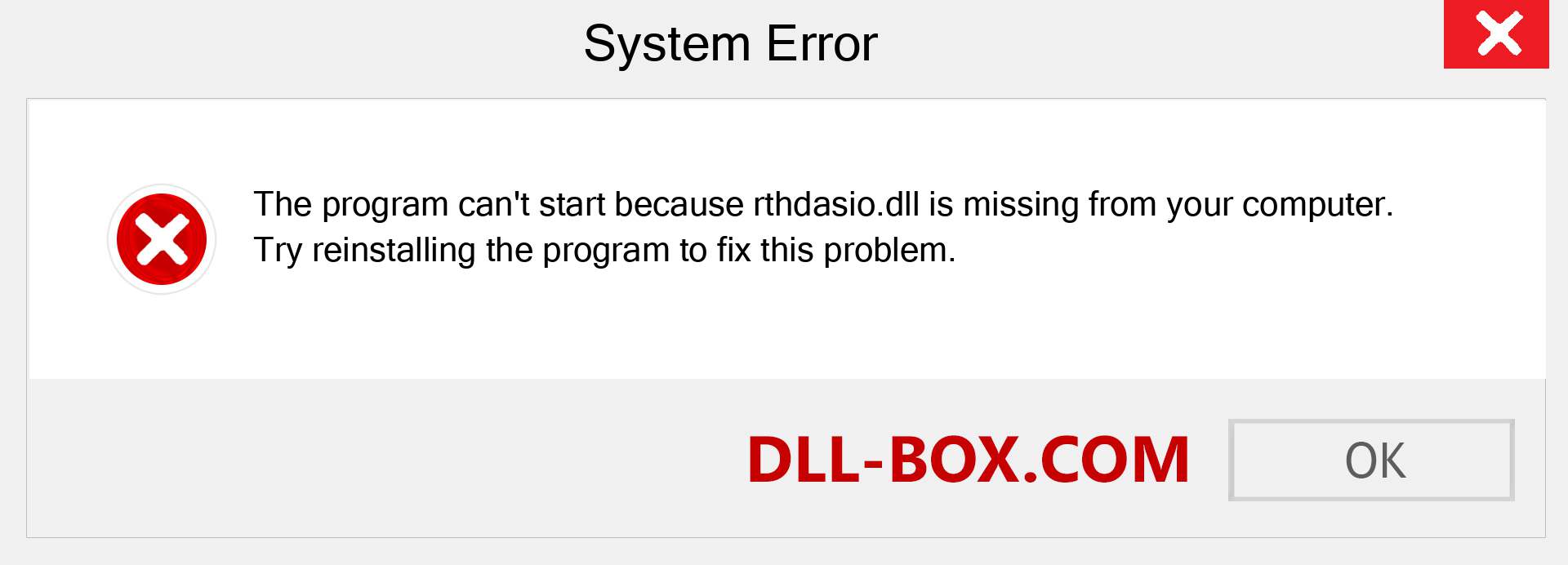  rthdasio.dll file is missing?. Download for Windows 7, 8, 10 - Fix  rthdasio dll Missing Error on Windows, photos, images